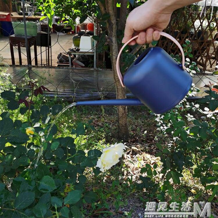 家庭園藝塑料澆水壺兒童家用長嘴小型灑水壺大容量盆栽澆花1.7升 全館免運