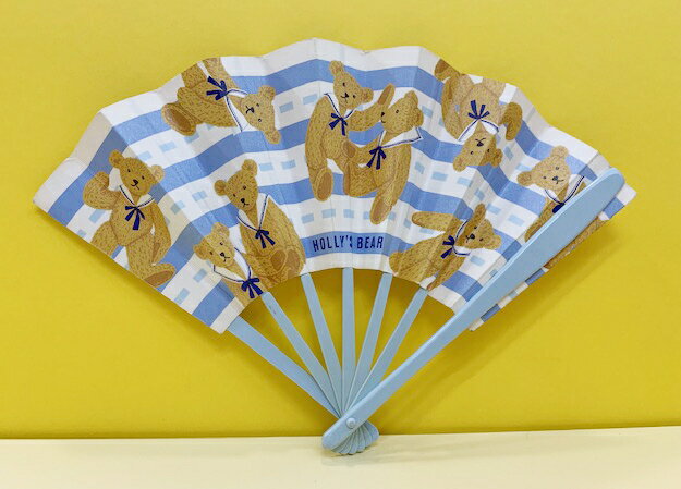 【震撼精品百貨】Holly's Bear 泰迪熊 甜心熊扇子(可折疊)-水手#62676 震撼日式精品百貨