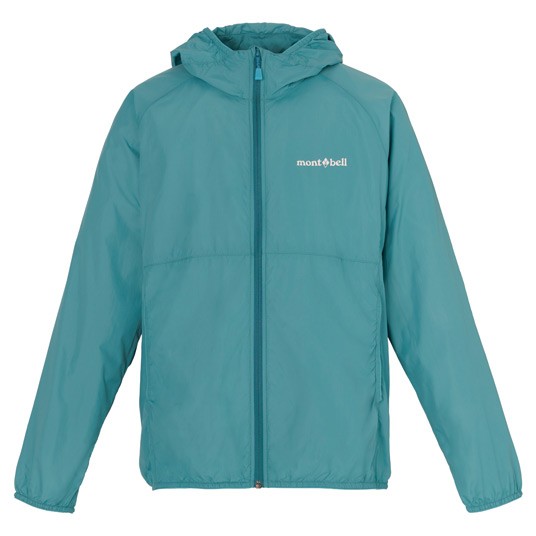 ├登山樂┤日本 Mont-Bell Wind Blast Jkt兒童連帽風衣 青綠 # 1103356TQ