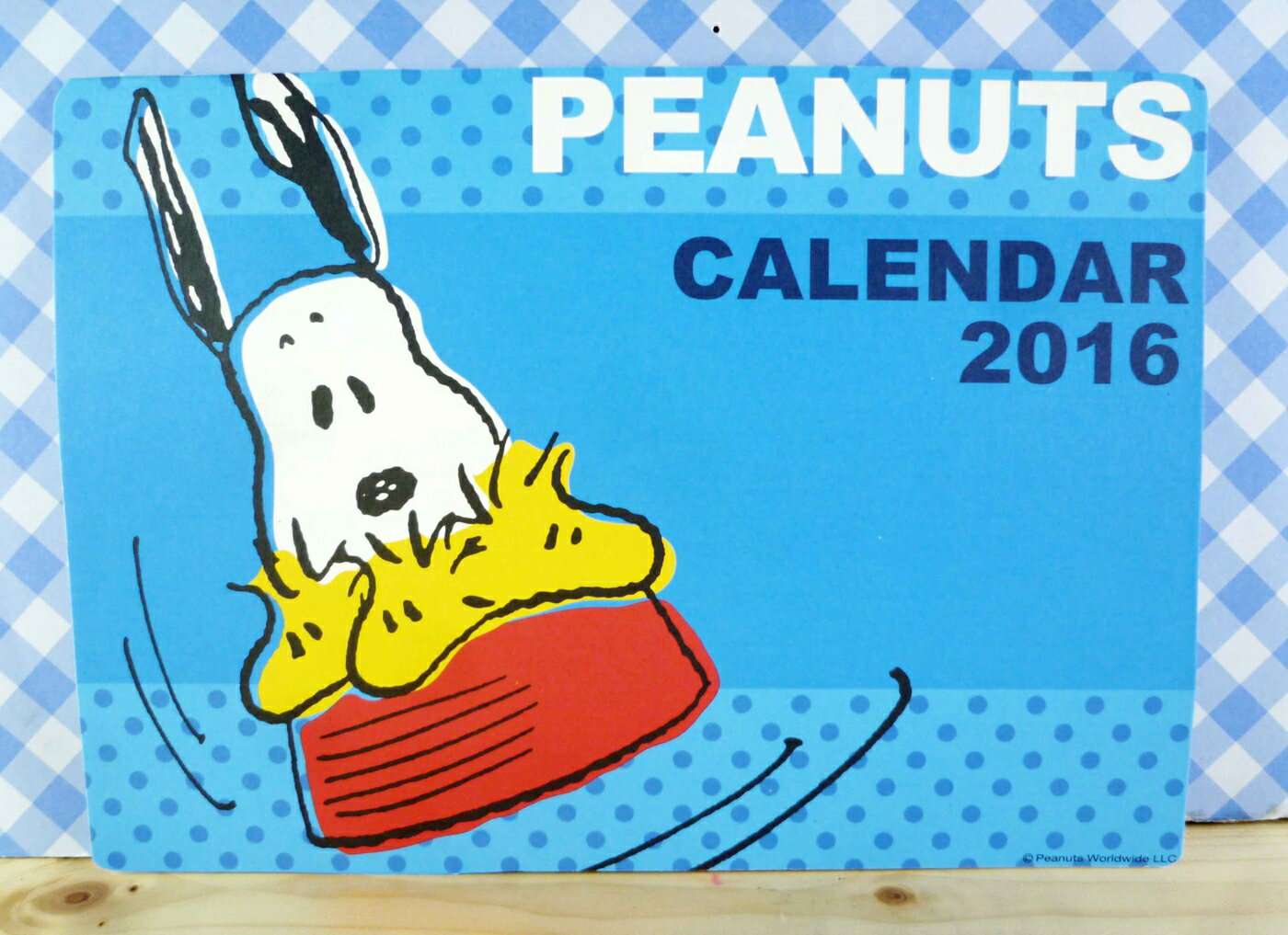 【震撼精品百貨】史奴比Peanuts Snoopy SNOOPY雙面卡片-藍色 震撼日式精品百貨