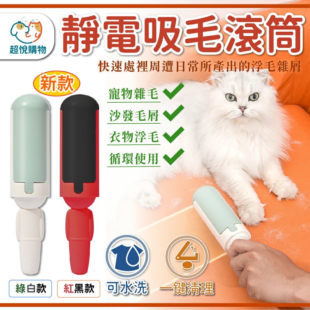 【超悅購物】新款靜電式吸毛滾筒(環保可水洗) 靜電刷 除毛刷 滾筒刷 衣物除毛 沙發 寵物