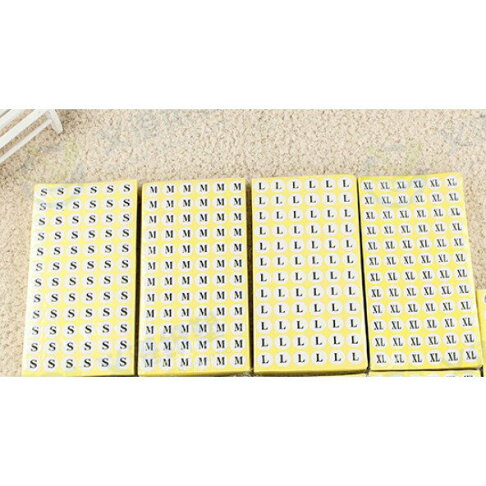 尺寸貼紙 標籤貼紙 字母貼紙 S~4XL 直徑1.4CM服飾尺碼貼紙 ~需要其他尺碼可以詢問 3