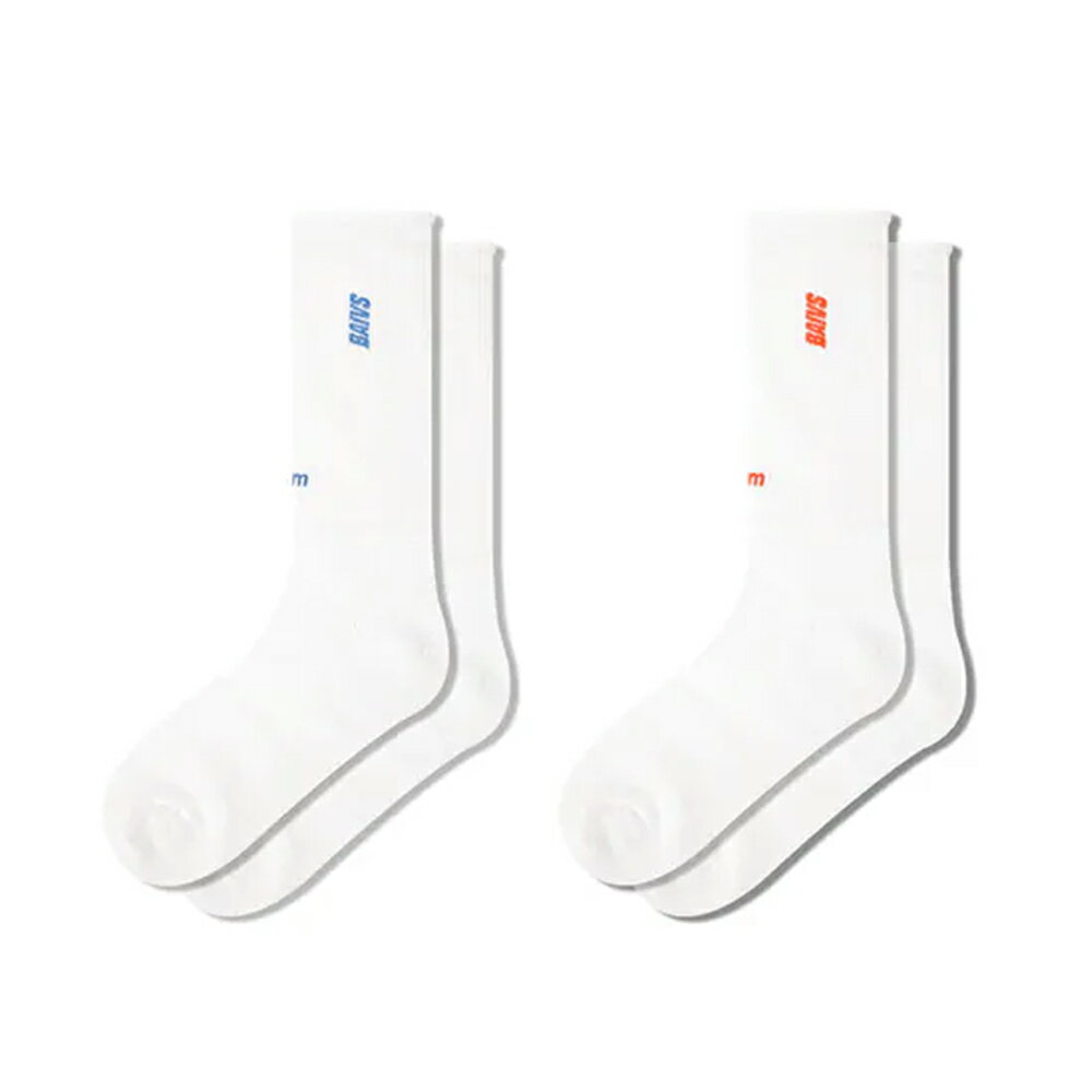 【全館滿額折】 BAIVS® X faam®海洋藍 / 落日橘  混紗針織高筒毛襪 襪子 (二入組) 男女款 H7382【新竹皇家】