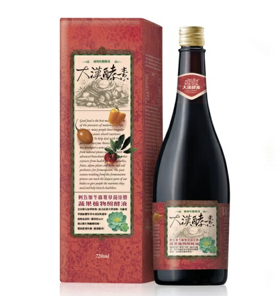 大漢酵素 刺五加冬蟲夏草菌絲體蔬果植物醱酵液720mL/罐 刺五加、紅景天 憨吉小舖