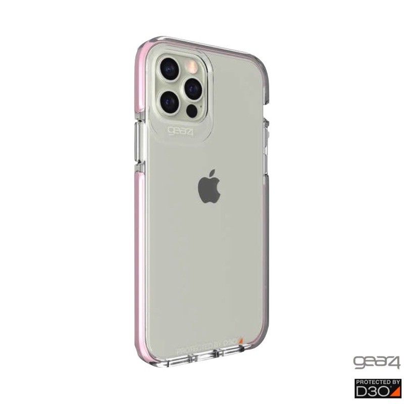 強強滾p-Gear4 iPhone 12/12 Pro 6.1吋 Picadilly 透明抗菌防摔殼 粉色框 4米防摔