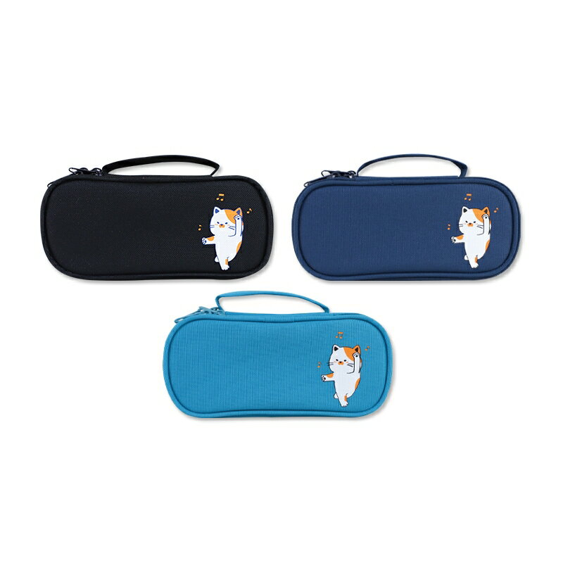【史代新文具】珠友 PB-60663 橘白貓 雙層上翻筆袋/鉛筆盒
