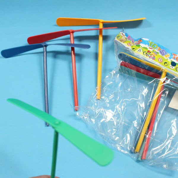T型 竹蜻蜓 成品塑膠竹蜻蜓 童玩/一包4支入(定15) 佳PA35010A
