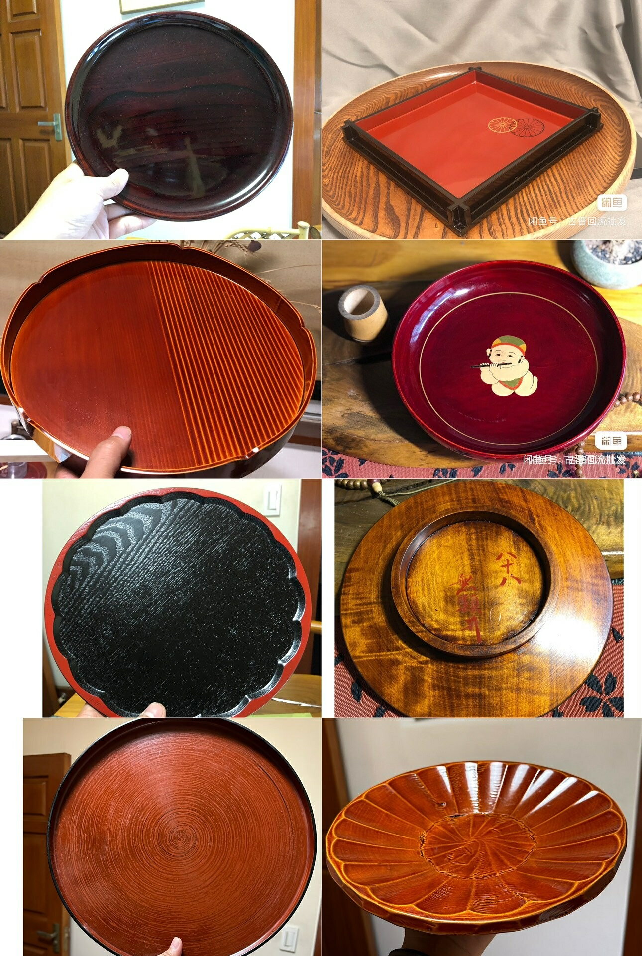 日本中古迴流春慶塗輪島塗 象彥實木茶盤 全品實木大漆茶盤 幹