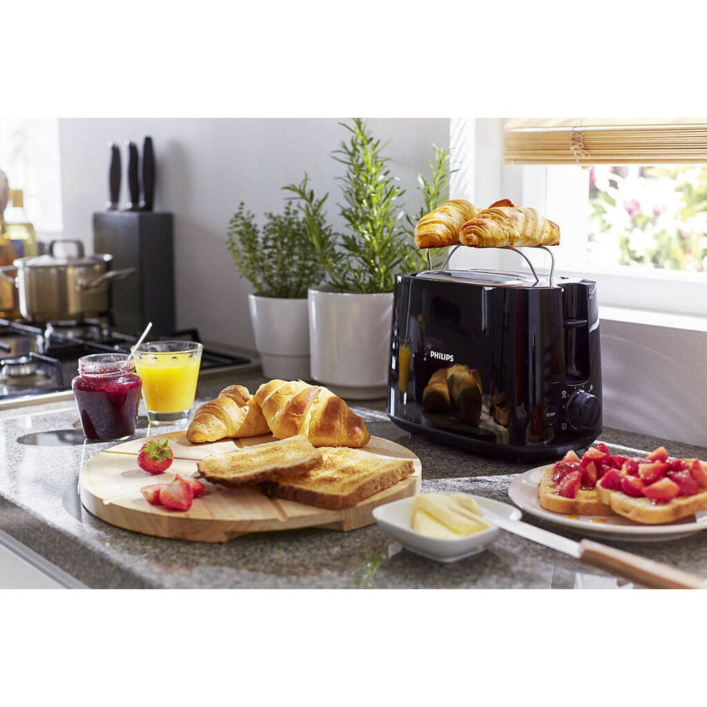 【快速出貨】飛利浦 電子式 智慧型 厚片 烤 麵包機 土司機 HD2582 可頌 2
