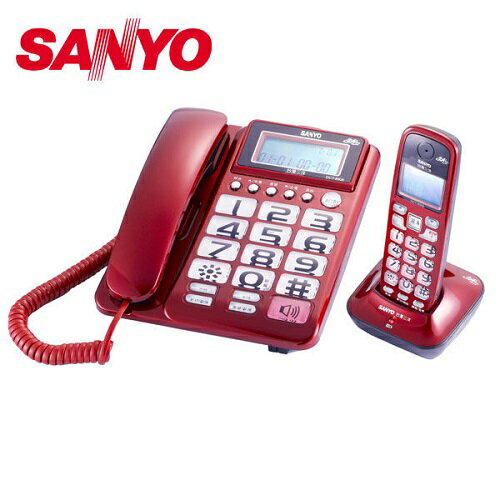 台灣哈理  SANLUX 台灣三洋 數位親子機電話 DCT-8908  灰 /銀/紅