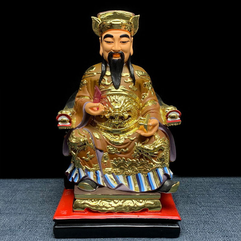 魯班祖師爺樹脂神像木匠祖師公輸子居家佛像12寸工藝品風水擺件