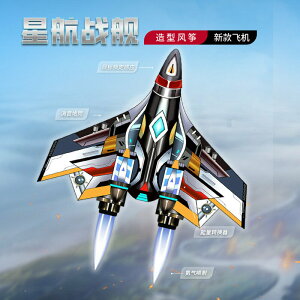 濰坊風箏2024年新款飛機兒童手持微風易飛卡通大人專用星航戰艦02