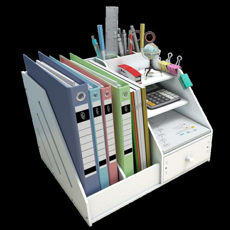 整裝版免安裝文件架夾收納盒辦公抽屜式書立辦公桌面室書架檔案架