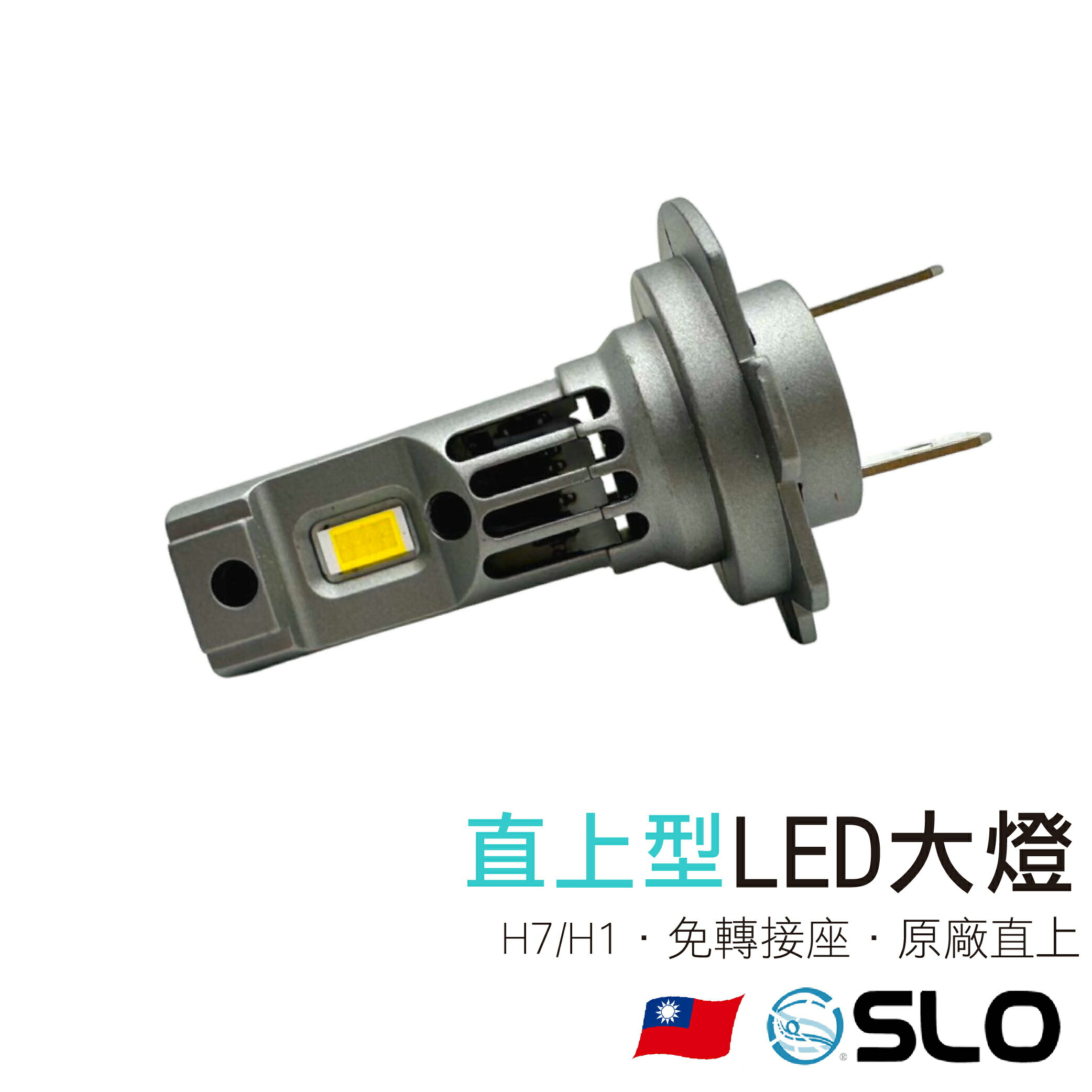 SLO【D9 直上型LED大燈】H1 H7 免轉接座 隨插即用 插頭式 3570芯片 LED大燈 汽車大燈 車前大燈