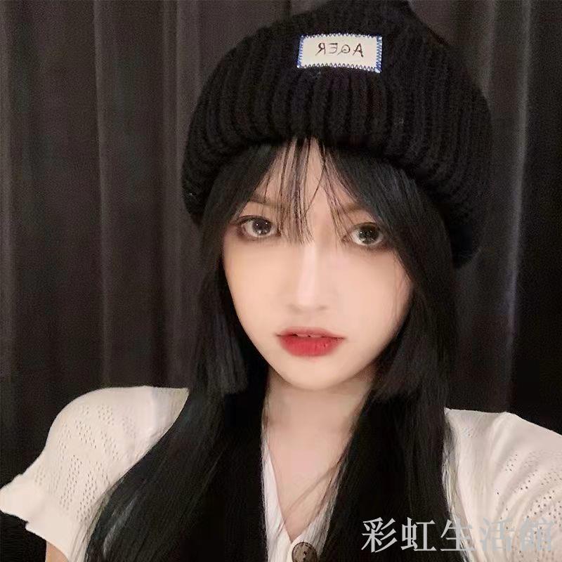 秋冬季帽子女寬松大頭圍網紅針織帽加厚韓版百搭甜美可愛堆堆帽男