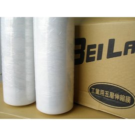 透明棧板膜 工業保鮮膜 PE膜 縮收膜(寬50cmX250m米)/一箱4大卷入{定400}工業膠膜 打包膜 包裝束膜 收縮膜(無背膠)