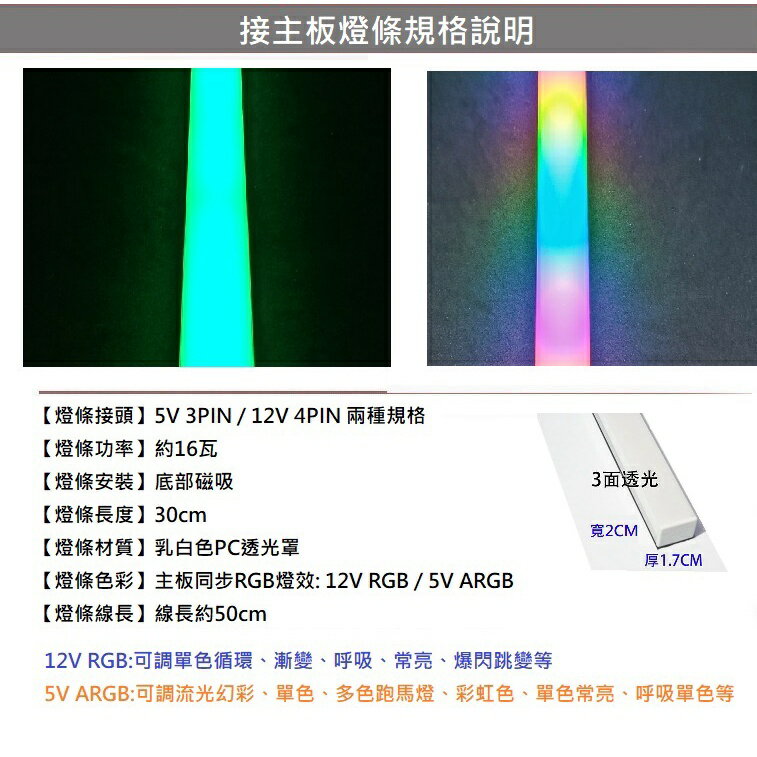 現貨 ARGB硬燈條 無顆粒感 三面發光燈條 主板同步燈條 RGB柔光燈條 RGB硬燈條 磁吸式電腦燈條 燈管 | BECOOL比酷 | 樂天 ...