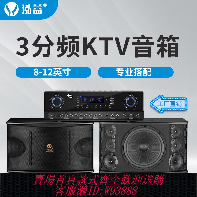 {臺灣公司貨 可打統編}泓益卡包音箱家用家庭KTV音響套裝一對專業卡拉OK會議室K歌大功率