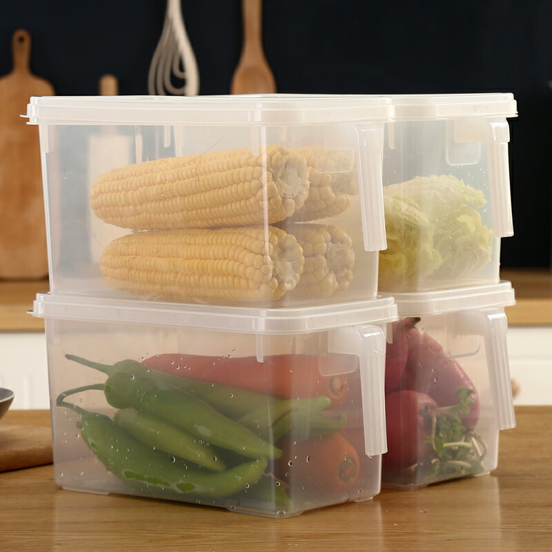 冰箱收納盒食品冷凍密封保鮮盒帶蓋抽屜式透明塑料雞蛋水果儲物盒