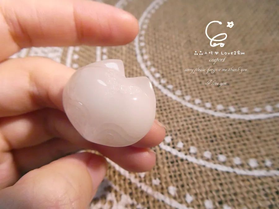 白兔毛狐狐 白兔毛 水晶飾品 晶晶工坊-love2hm 46211 3