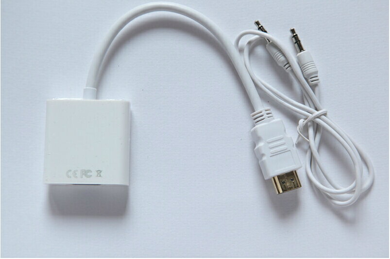 包郵 hdmi轉vga線帶音訊高畫質線轉換器接頭電腦電視投影HDMI連接線