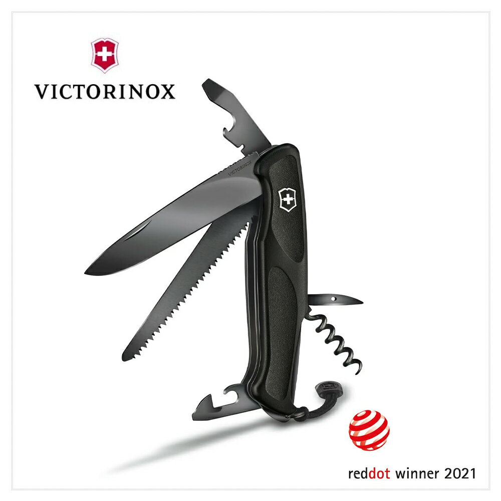 VICTORINOX 瑞士維氏 瑞士刀 Ranger Grip 55 9用 130mm 極黑 0.9563.C31P
