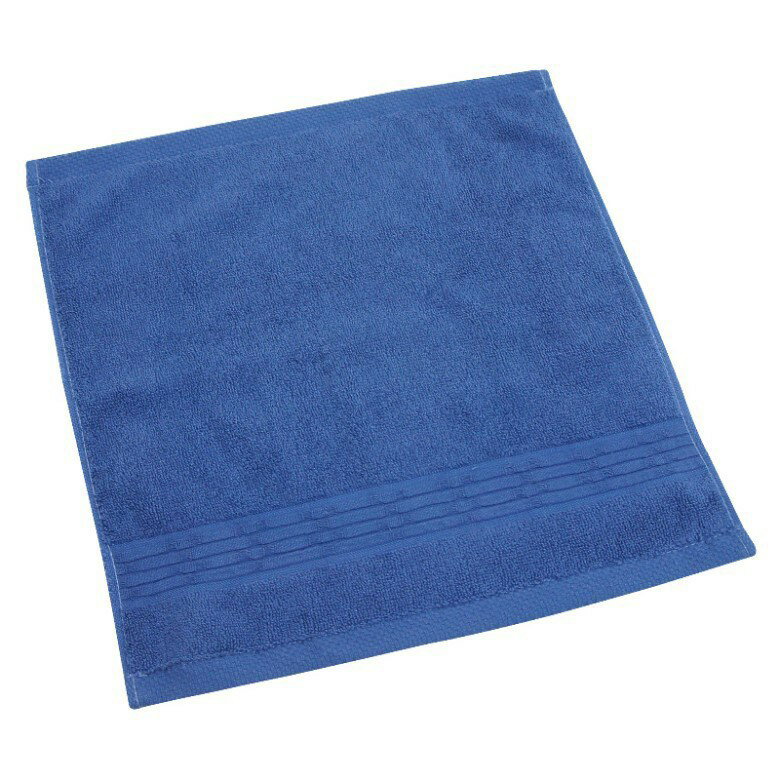 MORINO 美國棉緞條方巾(釉藍) [大買家]
