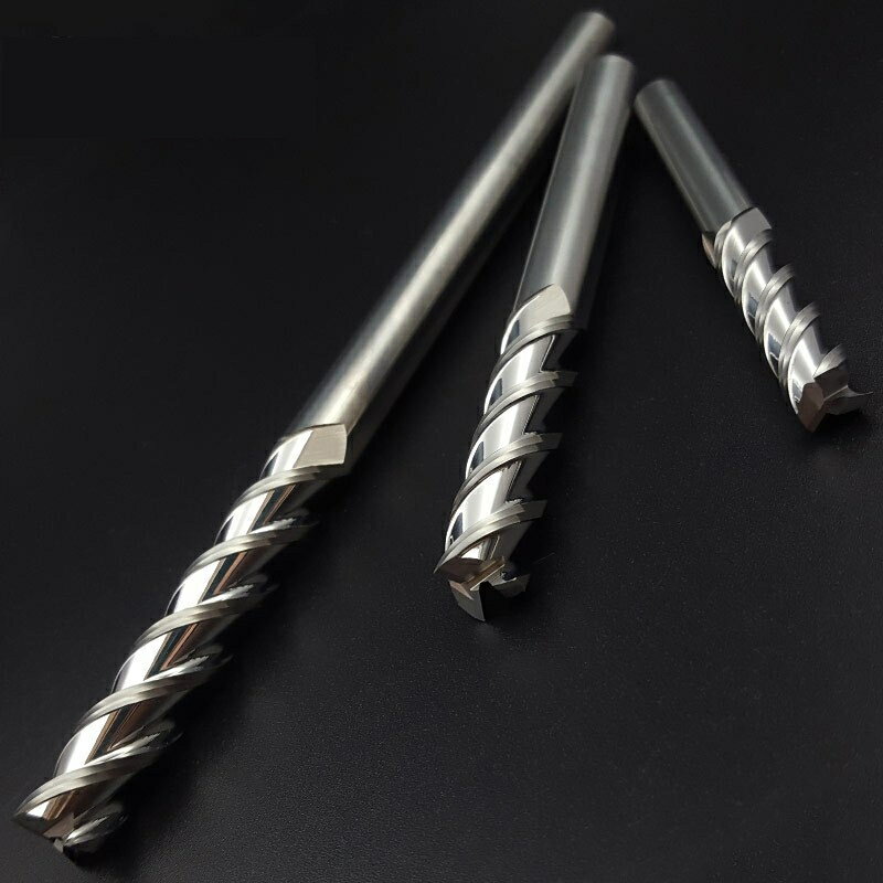 鋁用銑刀200mm加長3刃55度硬質三刃鎢鋼合金鋁合金專用立銑刀