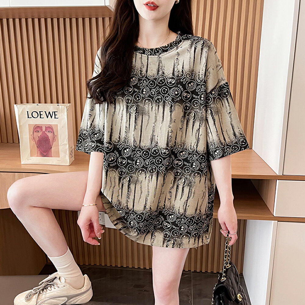 ＊ORead＊韓版條紋印花圓領上衣(2色M~2XL)