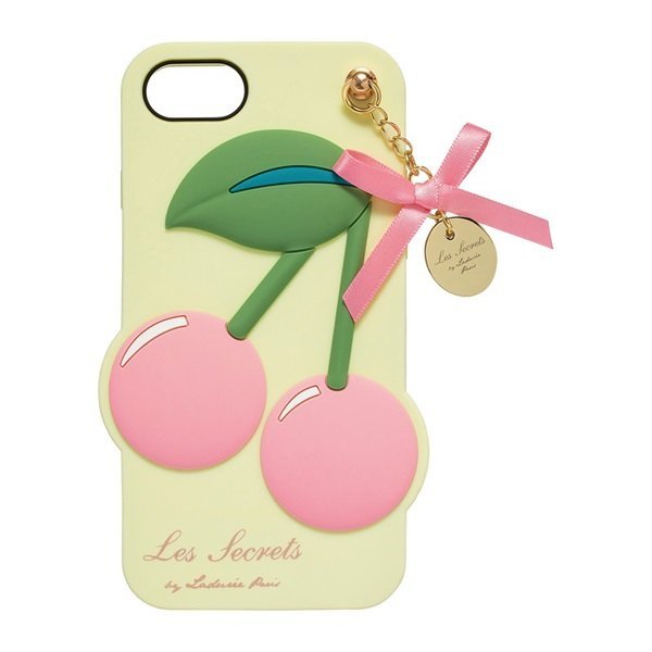 預購日本Laduree馬卡龍櫻桃iphone 6 6s 7 8手機殼保護殼保護套附蝴蝶結緞帶金牌吊飾