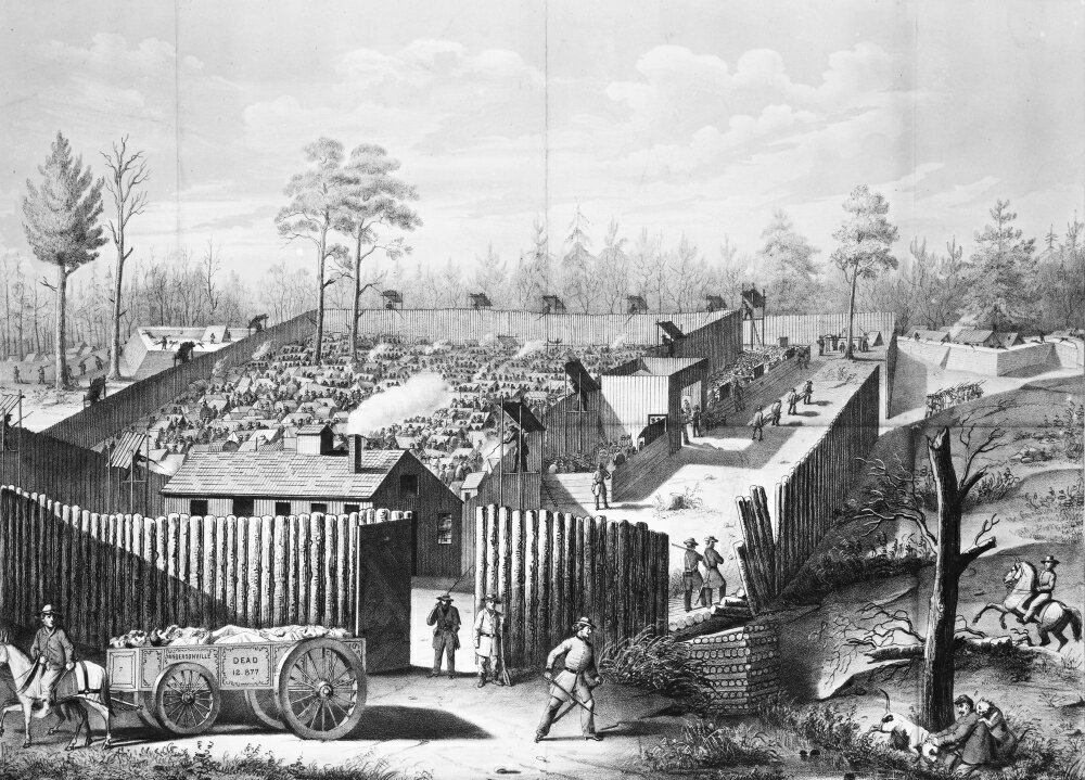 Posterazzi: Civil War Prison 1864 Nsouth View Of Andersonville Prison ...