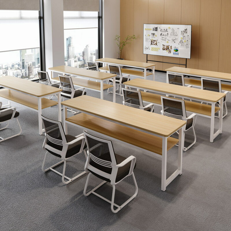 APP下單享點數9% 培訓機構桌椅會議桌學生培訓班課桌椅書桌兒童輔導補習班教室桌子