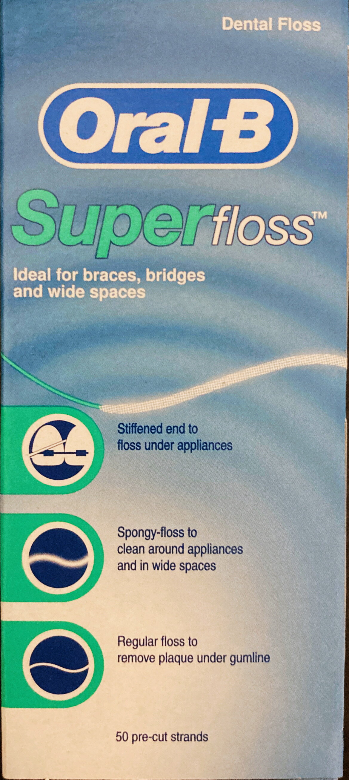 Oral B Super floss 多功能 超級牙線 牙套 矯正 牙橋 英國進口