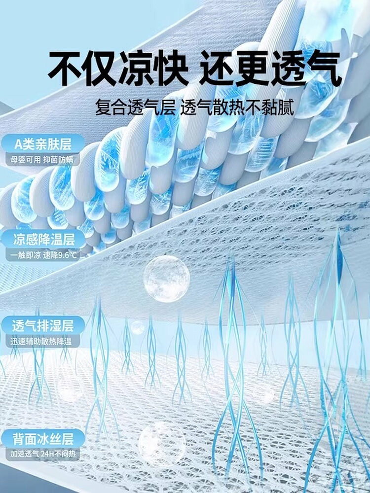 冰絲涼蓆2025新款涼蓆夏季藤席冰絲席子A類竹草A夏天床包嬰兒可用