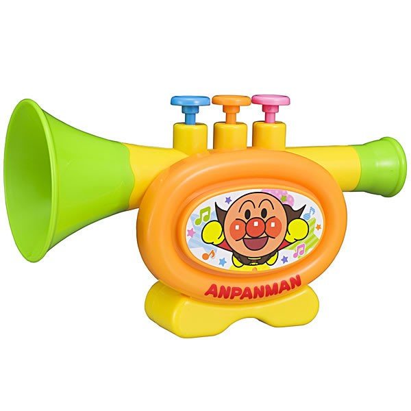 大賀屋 麵包超人 喇叭 樂器 小號 音樂玩具 銅管樂器 玩具 兒童 幼兒 日貨 正版授權 T00110218