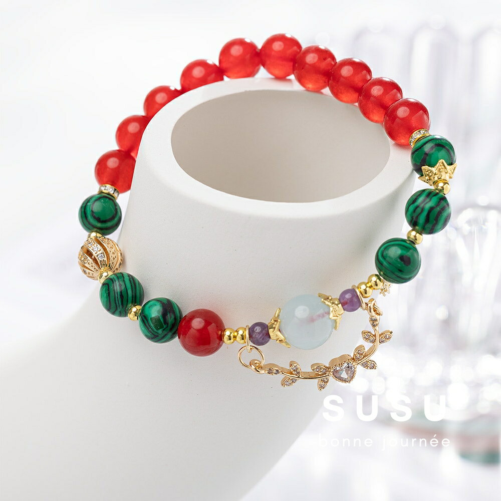 SU SU︱皇后水晶手鍊❤️紫水晶 紅玉髓 海藍寶 孔雀石 事業運 招財 轉運 能量 防小人 送禮 推薦