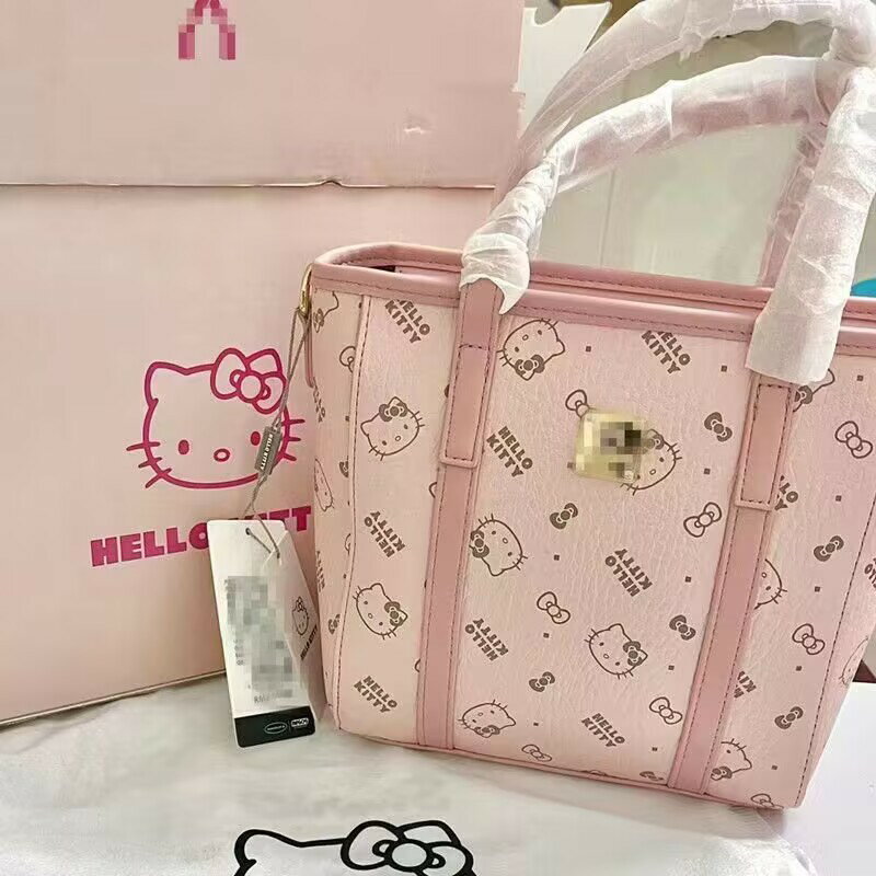 2025新款Hellokitty單肩斜背托特包可愛少女心凱蒂貓包包菜籃子包