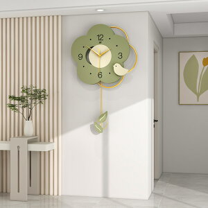 新款鐘錶客廳簡約現代個性創意時鐘掛墻家用餐廳玄關背景裝飾掛鐘 全館免運