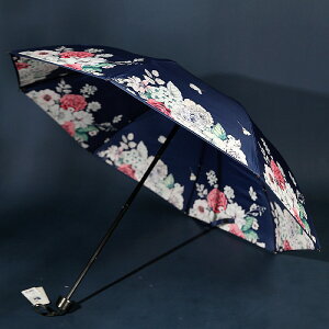 百盛洋傘三折疊雙層雙面印花黑膠傘不透光夏天防曬遮陽傘晴雨兩用