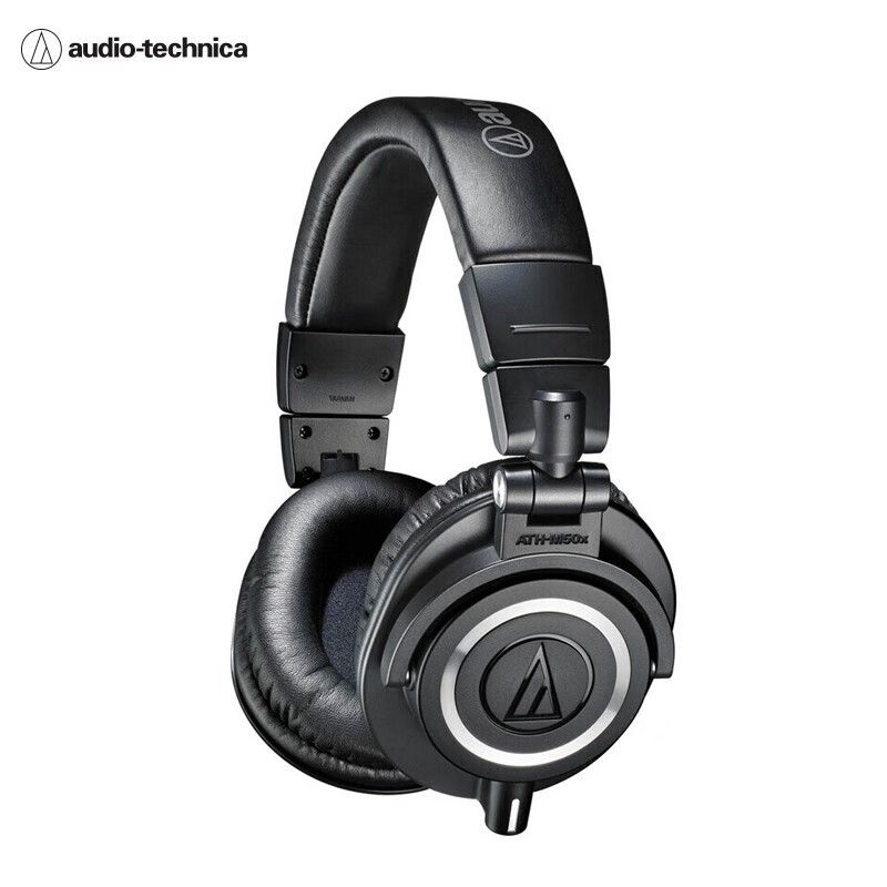 臺灣公司 免運 限時下殺 直播音效卡 鐵三角 ATH-M50X 頭戴式監聽耳機專業錄音錄樂器鋼琴直播HIFI黑色