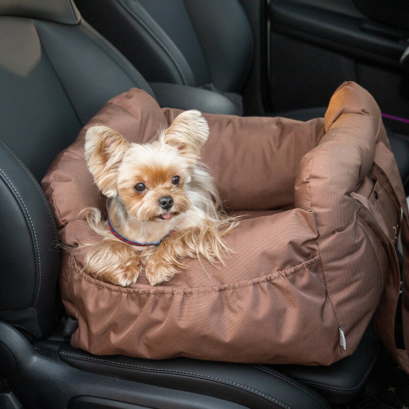日式多功能寵物車載窩外出可手提可背前排安全座椅戶外小型犬用