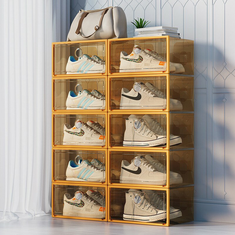 20個裝鞋盒收納盒透明抽屜式鞋子折疊鞋柜鞋架省空間神器家用加厚