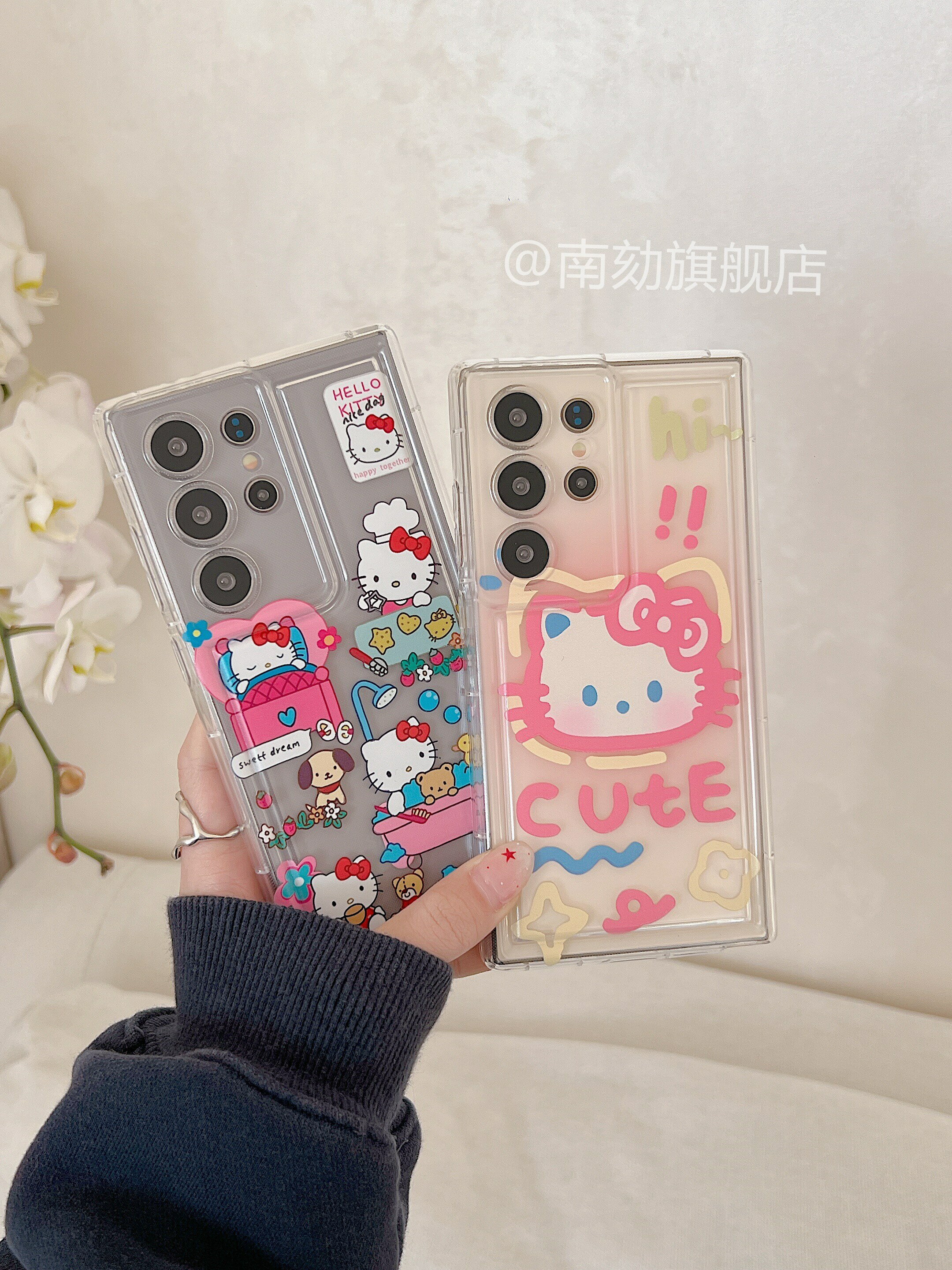 適用三星s25ultra手機殼s23u防摔s24+s22加十a52s21fe啊a55note20s20a54a53適合春天可愛卡通hellokitty全包