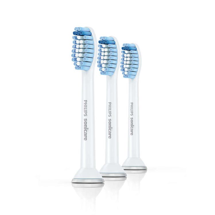 美國製超柔軟刷毛【飛利浦 PHILIPS】Sonicare 敏感專用標準刷頭 3入裝(HX6053)