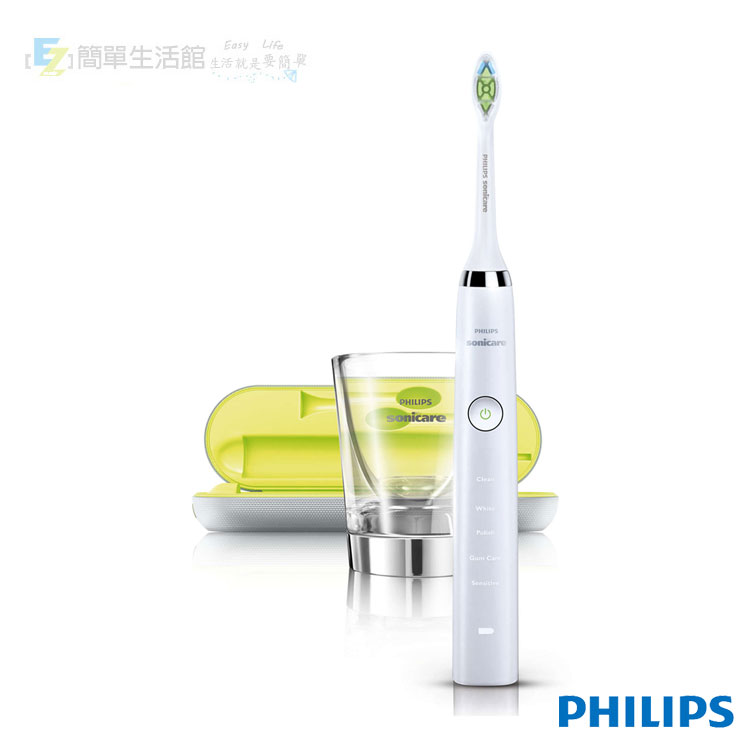 送原廠裸刷1入+金士頓隨身碟【飛利浦 PHILIPS】Sonicare Diamond 鑽石靚白音波牙刷(HX9332)