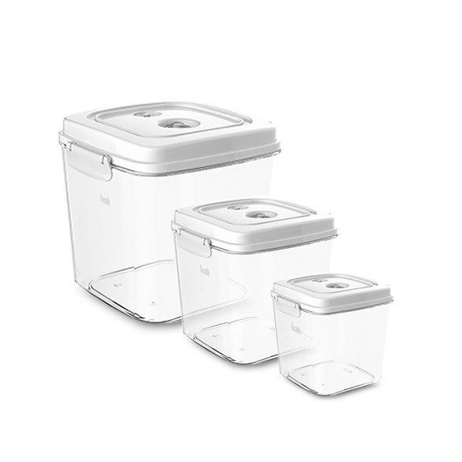 +Sio 鮮食小封 真空保鮮機專用收納罐 真空罐 | 大中小3入組 LC-002-1-LS 1