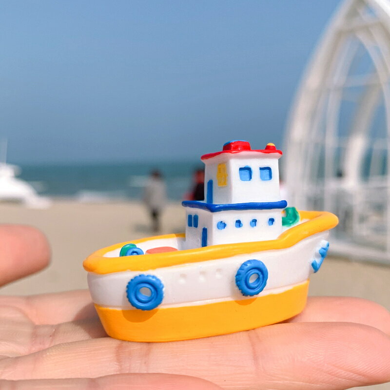 海盜船沉船魚缸水族造景裝飾品地中海風格海洋景觀躲避屋樹脂擺件 9