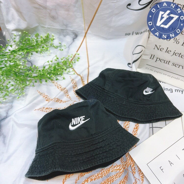 帝安諾-實體店面 Nike Nsw Buckst Hat 漁夫帽 帽子 經典 LOGO 仿舊 黑色 DC3967-010【APP下單享4%點數】