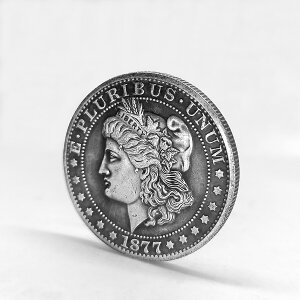 新款魔術幣1877自由女神半美元硬幣 仿古銅章美國紀念幣把玩外幣