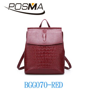 POSMA 時尚簡約風 側背包 手提包 BGG070-RED